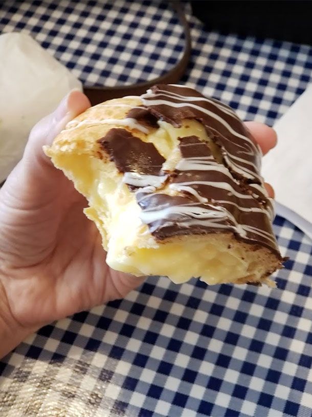 Custard-filled Eclair