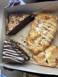 Taking home a variety of yummy pastries from Kohnen’s Country Bakery, Tehachapi, CA