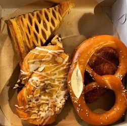 Made-from-scratch strudel, danish and German pretzels at Kohnen’s Country Bakery, Tehachapi, CA